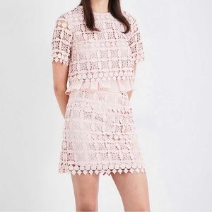 NWOT Sandro Paris Lace Top & Skirt 2-Piece Set